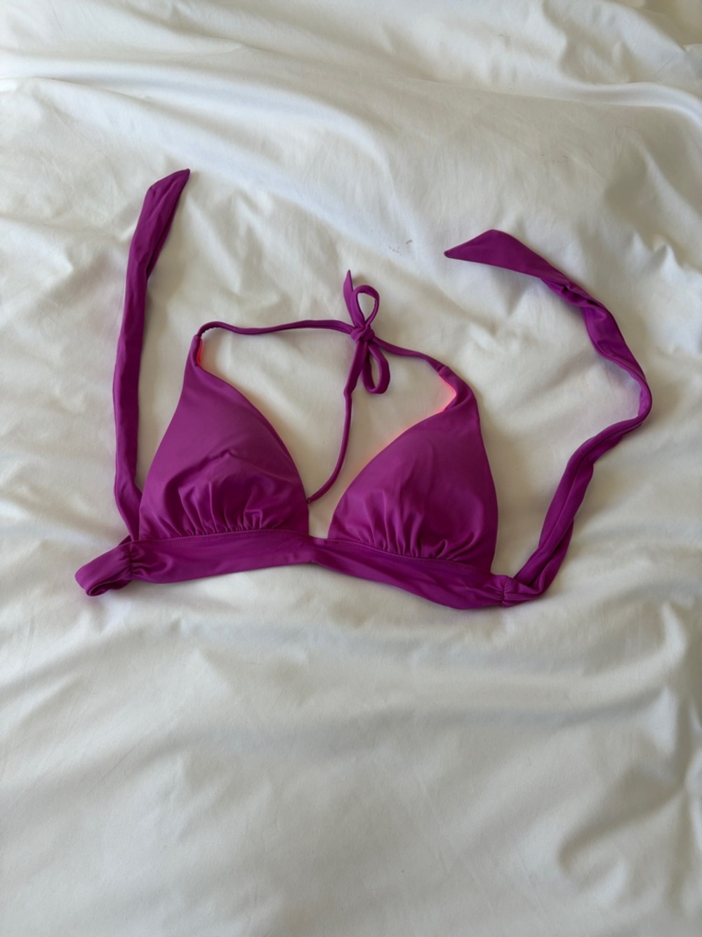 Victoria's Secret Pink and Purple Triangle Bikini Top